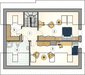 Rzut projektu S-GL 807 Ricardo VI - Poddasze