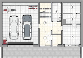 Rzut projektu S-GL 1488 Muna II - Piwnica