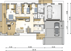 Rzut projektu S-GL 1351 Merlin SP - Parter