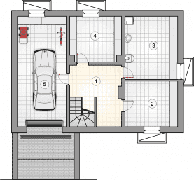 Rzut projektu S-GL 995 Kaja - Piwnica
