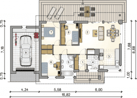 Rzut projektu S-GL 9991437 Roberto III Sz - Parter