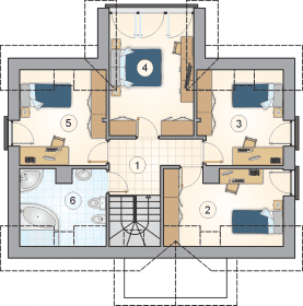 Rzut projektu S-GL 921 Samba IX - Poddasze