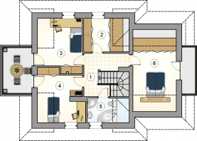 Rzut projektu S-GL 739 Smrek II - Poddasze