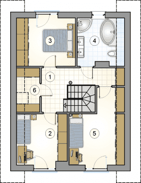 Rzut projektu S-GL 1471 Bergamo III - Poddasze