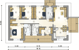 Rzut projektu S-GL 1098 Wimbledon III - Parter