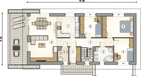 Rzut projektu S-GL 1441 Olimpia Plus II - Parter