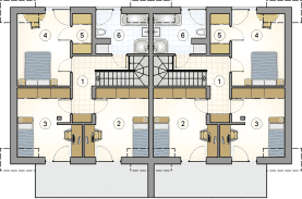 Rzut projektu S-GL 1504 Double House V - Poddasze