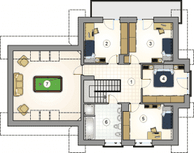Rzut projektu S-GL 1127 Jupiter XII - Poddasze