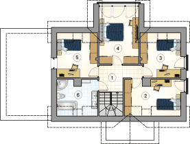 Rzut projektu S-GL 1056 Samba XII - Poddasze