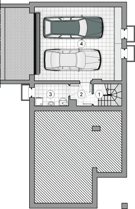 Rzut projektu S-GL 1415 Olimp Plus III - Piwnica