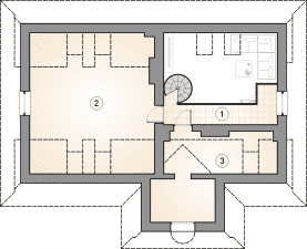 Rzut projektu S-GL 1375 Magurka - Poddasze