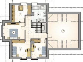 Rzut projektu S-GL 1241 Jupiter VI Bis - Poddasze