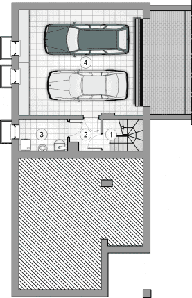 Rzut projektu S-GL 1411 Olimp Plus II - Piwnica