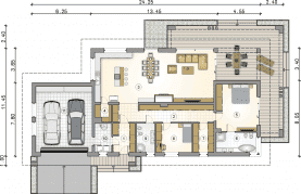 Rzut projektu S-GL 1450 Modest - Parter