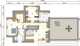 Rzut projektu S-GL 1175 Senator IV - Piętro