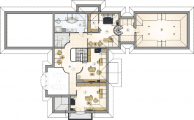 Rzut projektu S-GL 635 Willa Panorama II - Poddasze