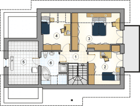 Rzut projektu S-GL 809 Omega Plus - Poddasze