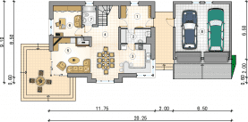 Rzut projektu S-GL 614 Harmonia - Parter
