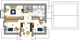 Rzut projektu S-GL 614 Harmonia - Poddasze
