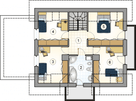 Rzut projektu S-GL 428 Kwiatuszek - Poddasze