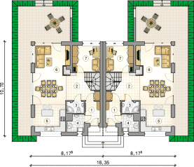 Rzut projektu S-GL 799 Milano Duo - Parter