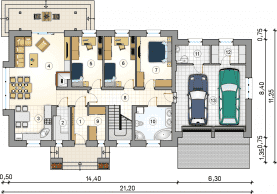 Rzut projektu S-GL 892 Ambrozja - Parter