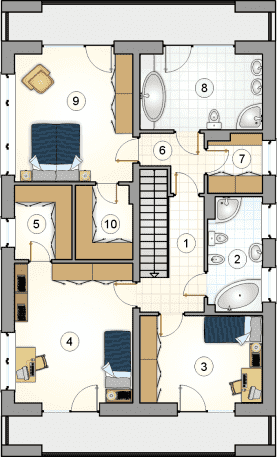 Rzut projektu S-GL 626 Ramabox - Piętro