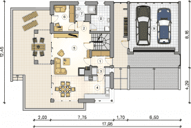 Rzut projektu S-GL 846 Samba VIII - Parter