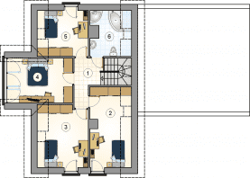 Rzut projektu S-GL 846 Samba VIII - Poddasze