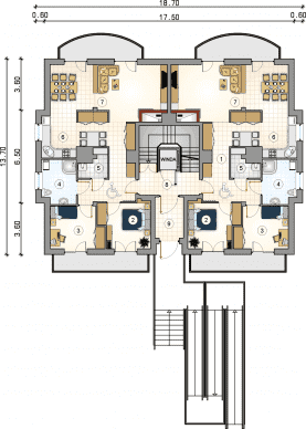 Rzut projektu S-GL 433 Octavus - Parter