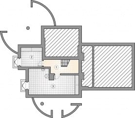 Rzut projektu S-GL 939 Agawa IV - Piwnica