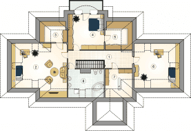 Rzut projektu S-GL 820 Casa Nova II - Poddasze
