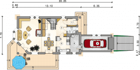 Rzut projektu S-GLX 36 Limba - Parter