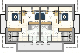 Rzut projektu S-GL 585 Dwojaczek II - Poddasze