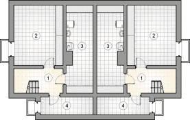 Rzut projektu S-GL 585 Dwojaczek II - Piwnica