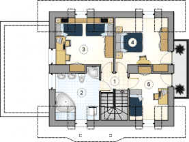 Rzut projektu S-GL 602 Gloria - Poddasze
