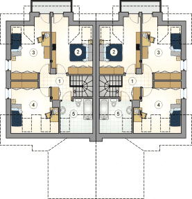 Rzut projektu S-GL 146 Adaś I Ewa - Poddasze