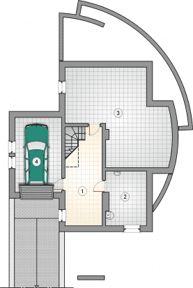 Rzut projektu S-GL 94 Aramis - Piwnica