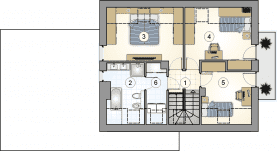 Rzut projektu S-GL 1725 Ada VI - Poddasze