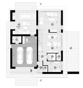 Rzut projektu HOMEKONCEPT 96 - Rzut parteru