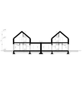 Rzut projektu HOMEKONCEPT 101 G1 B - Przekrój