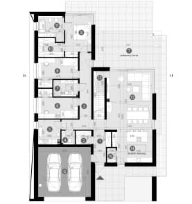 Rzut projektu HOMEKONCEPT 123 - Rzut parteru