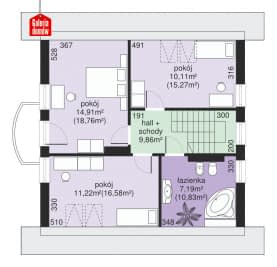 Rzut projektu Dom przy Cyprysowej 20 - Poddasze