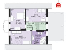 Rzut projektu Dom przy Cyprysowej 26 - Poddasze