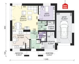 Rzut projektu Dom przy Cyprysowej 29 - Parter