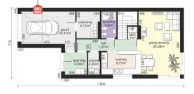 Rzut projektu Dom przy Kolorowej - Parter