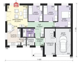 Rzut projektu Dom przy Przyjemnej 5 - Parter