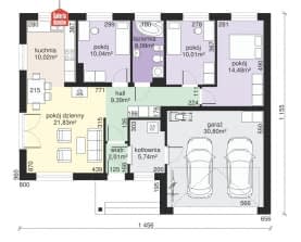 Rzut projektu Dom przy Przyjemnej 7 - Parter