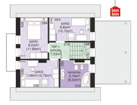 Rzut projektu Dom przy Wiosennej 8 - Poddasze