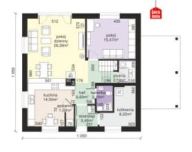 Rzut projektu Dom przy Cyprysowej 53 - Parter